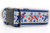 2 inch wide Collar with navy blue nylon and an patriotic paw print background.