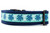 1.5 inch wide collar with navy blue nylon and glittery sea turtles and bubbles. 1.5 inch wide collar with navy blue nylon and glittery sea turtles and bubbles.