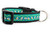1 inch wide collar with black nylon and fireflies and stars on a teal background 1 inch wide collar with black nylon and fireflies and stars on a teal background