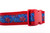 1.5 inch wide collar with red nylon and a fireworks print