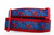 collar with red nylon and a fireworks print