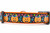 1 inch wide collar with orange nylon and a Halloween print with orange pumpkin buckets filled with candy. 1 inch wide collar with orange nylon and a Halloween print with orange pumpkin buckets filled with candy.