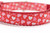 Red collar with shaded pink hearts and tiny heart polka dots