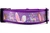 Purple 2 inch wide collar with glittery bunny ears, polka dots, eggs and the words "I said a hip hop hippity to the hip hip hop"