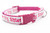 Cat collar with Big Sister and hearts in hot pink with rose nylon and matching breakaway buckle.