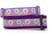 Sprinkled donuts and stars on purple background and purple nylon.