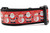 Santa and Snowman on red polka dot background and black nylon.
