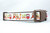 Collar features a repeating pattern of owls, acorns, and leaves on a white background and brown nylon.