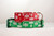 Red/Green Flashy Flakes 1 or 1.5" wide Dog Collar