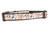 A brown dog collar with a repeating pattern of brown bunnies and small flowers.