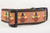 Brown plaid collar with turkeys with multicolored feathers and a tiny pilgrim hat