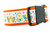 2 inch wide collar with orange nylon and a easter pattern with chicks and eggs.