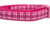 Pink and black plaid with silver glitter polka dots on rose nylon.