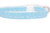 A light blue cat collar with a white glow in the dark cat face pattern.