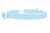 A light blue cat collar with a white glow in the dark cat face pattern.