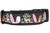 Black dog collar with a repeating pattern of bunny ears, Easter eggs, and the text "I Said A Hip Hop, The Hippity To The Hip Hip Hop." 