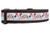 A white dog collar with a colorful print of owls and feathers.