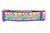 Glittery flip flops on pastel ombre background with 1 inch wide purple nylon.