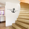 "Let Happiness Be Your Anchor And Hope Be Your Sail" vinyl decal wall quote in black.