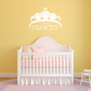 Princess Crown with the wording "I'm A Princess," vinyl wall decal in white