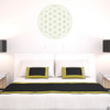 Flower of Life design #1 vinyl wall decal in olive