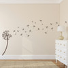 The Heidi Dandelion vinyl wall decal in brown