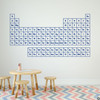 The Periodic Table of Elements wall decal shown here in limited edition denim vinyl.