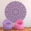 The Ravi Mandala vinyl wall decal in violet