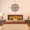 The Adrain compass rose vinyl wall or ceiling decal in brown