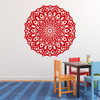 The Sammy mandala vinyl wall decal in red