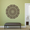 The Sammy mandala vinyl wall decal in brown