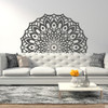 The Sammy mandala vinyl wall decal in dark grey