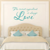 "The secret ingredient is always Love" vinyl wall decal quote in teal