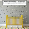 Starry Night One vinyl wall decals applied sporadically in dark grey and warm grey, buy one set of each color to get this effect