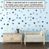 Starry Night Two vinyl wall decals applied sporadically in pink and violet, buy one set of each color to get this effect