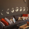 Phases of the Moon vinyl wall decal in light beige