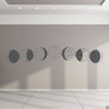 Phases of the Cartoon Moon vinyl wall decal in dark grey