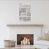 The Beach Rules wall decal on a wall in the limited edition castle grey vinyl color.