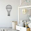 The Hot Air Balloon, design #2, wall decal in black color.