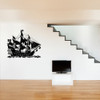 Super cool pirate ship wall decal shown here in black.