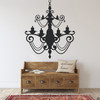 The Chandelier 8 wall decal in black vinyl.