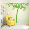 Maple tree wall decal shown here in lime-tree green vinyl color.