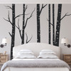 Aspen forest wall decal mural in black vinyl color.