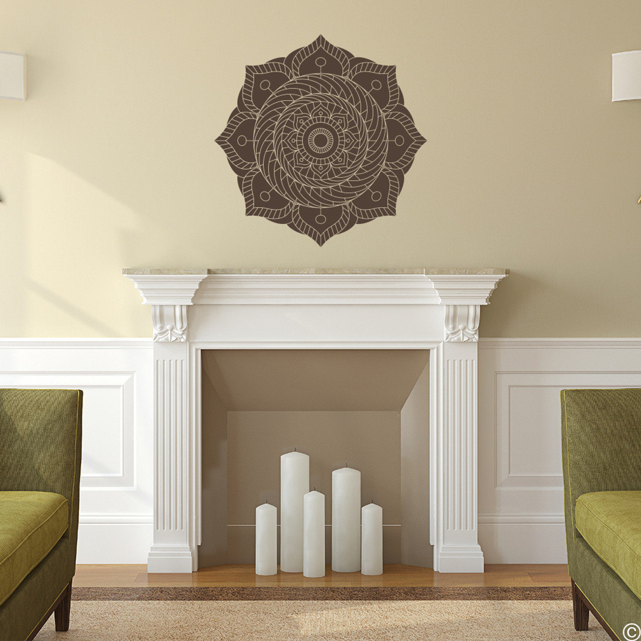 The Samaira vinyl wall decal in brown