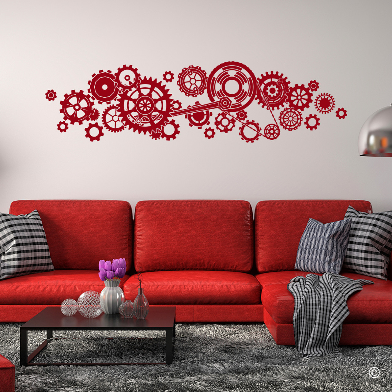Steampunk Gears Vinyl Wall Decal