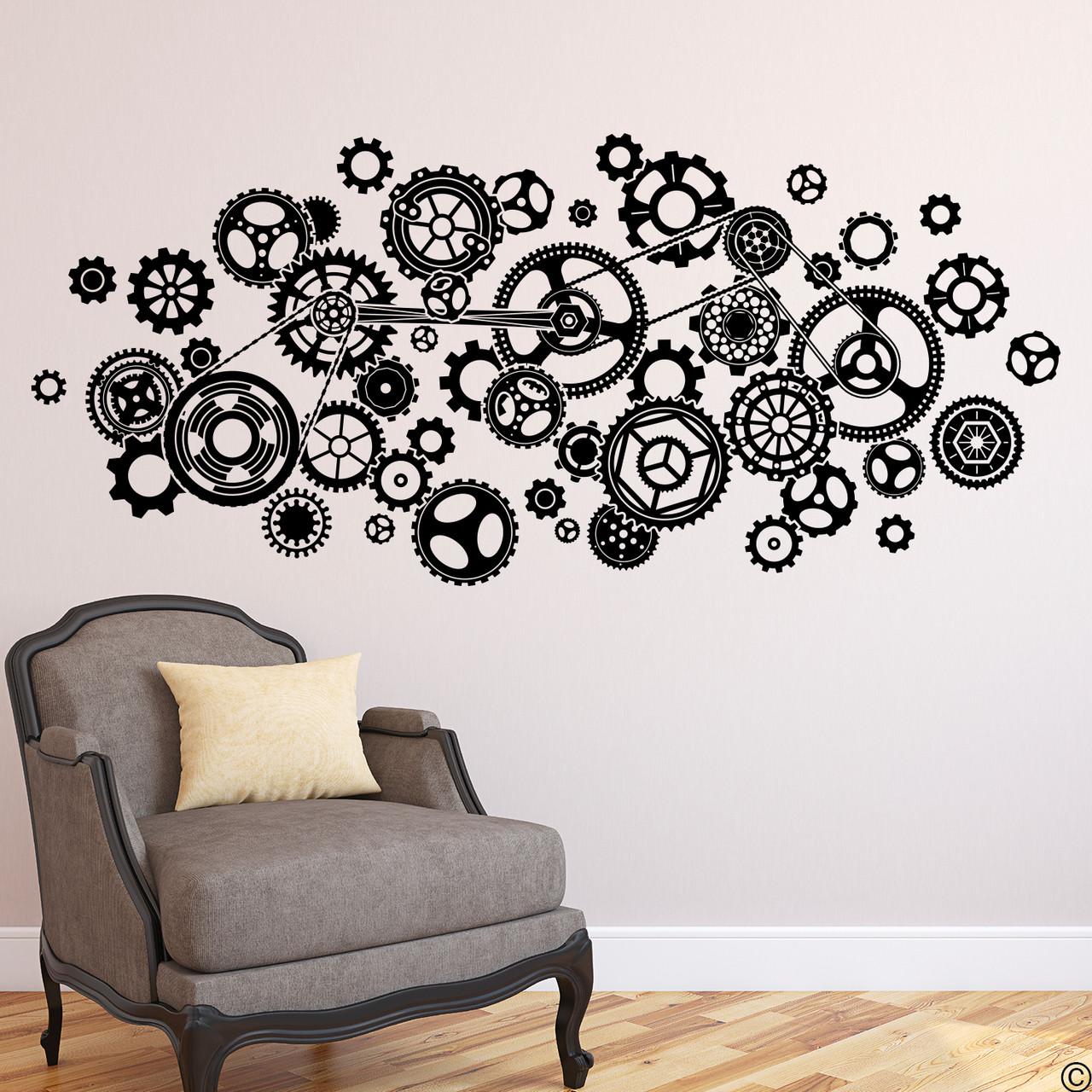 Steampunk Gears Wall Decal