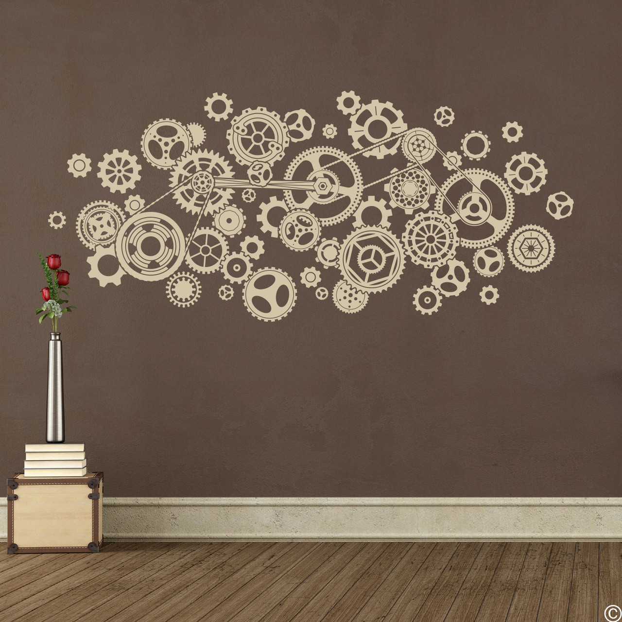 Steampunk Gears Wall Decal