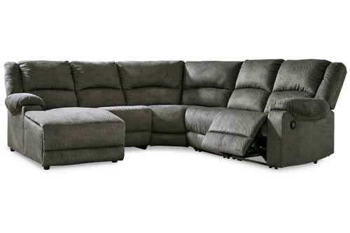 Benlocke Flannel 5-Piece Reclining Sectional with Chaise (30402S8) by Ashley