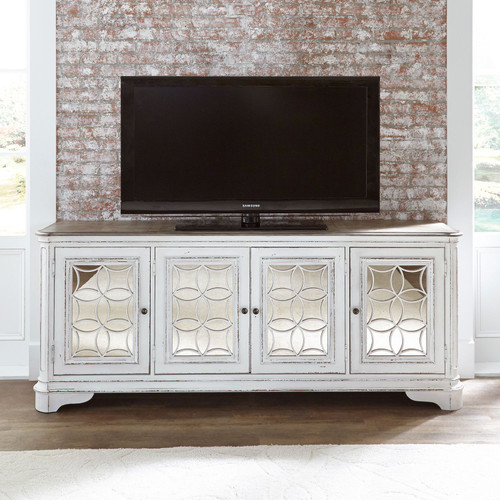 Magnolia Manor - Antique White & Weathered Bark - TV Console (244-TV84) by Liberty Furniture