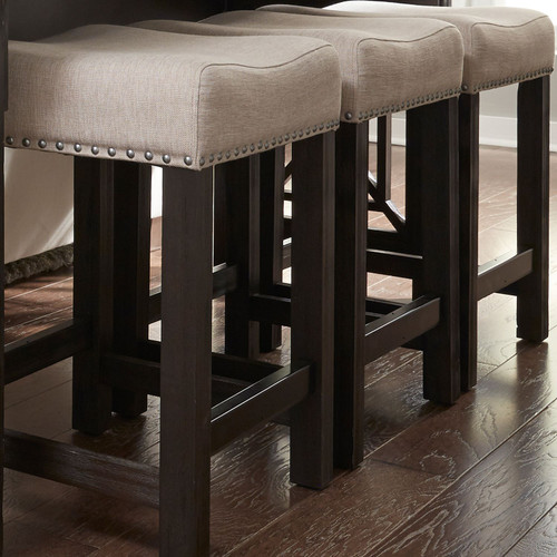Heatherbrook - Charcoal & Ash - Uph Console Stool (422-OT9001) by Liberty Furniture
